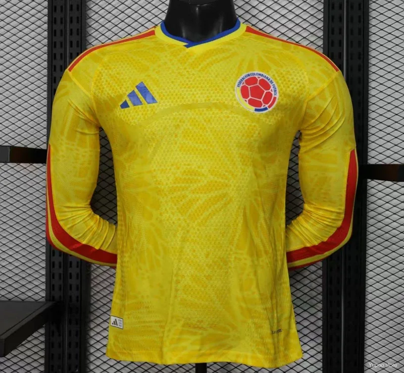 Camiseta Colombia 2026 LOCAL MANGA LARGA VERSION JUGADOR
